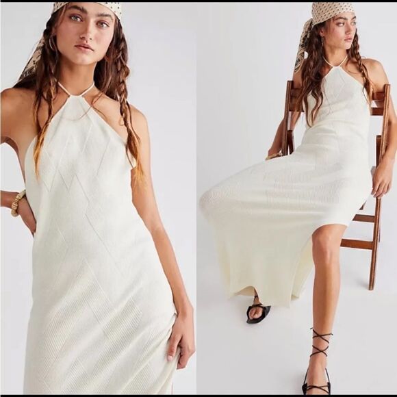 NWT FREE PEOPLE KRISTY SWEATER MIDI DRESS - Picture 3 of 3